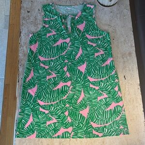 Lilly Pulitzer Green and Pink Tropical Dress